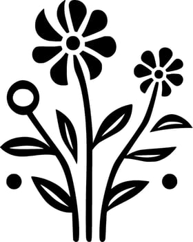 Flowers - Minimalist and Flat Logo - Vector illustration