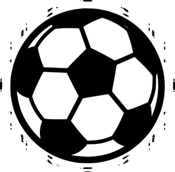 Football, Black and White Vector illustration