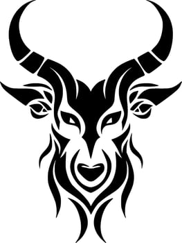 Goat - Minimalist and Flat Logo - Vector illustration