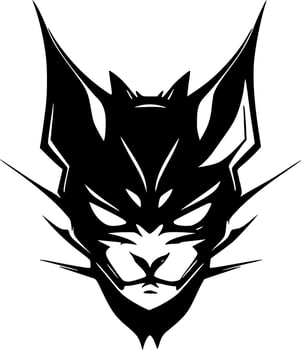 Wildcat - Black and White Isolated Icon - Vector illustration