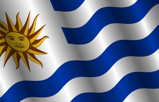 uruguay flag background vector