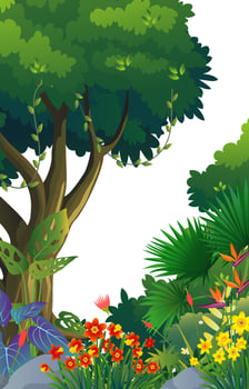 illustration of beautiful landscape flowers background vector