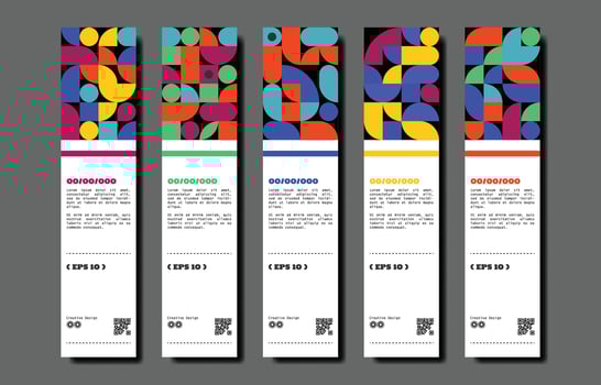 Neomodern aesthetics of brutalism design vector poster template