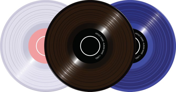 vinyl cd labels, and design vector for music art and album Pro Vector