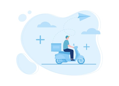 Delivery service concept flat illustration vector