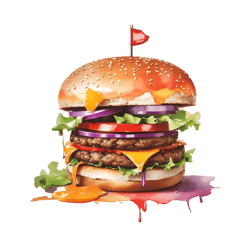 burger vintage clipart png