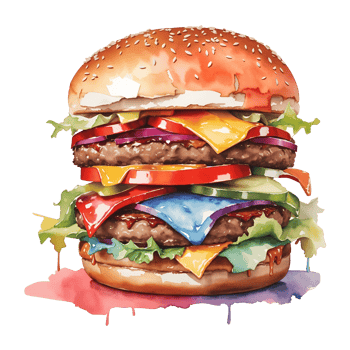 burger vintage clipart png