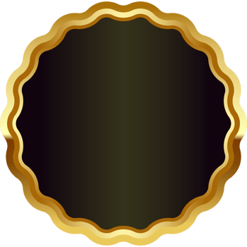 gold badge frame png
