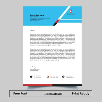 Free letterhead template with  company,job offer,office letterhead vector