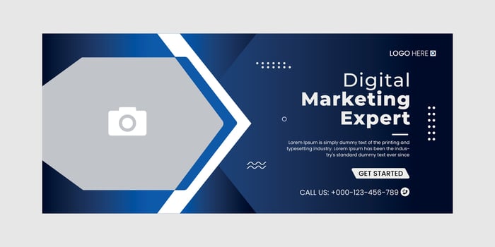 Digital marketing social media cover banner template, Creative business cover and banner desing. Vector illustration