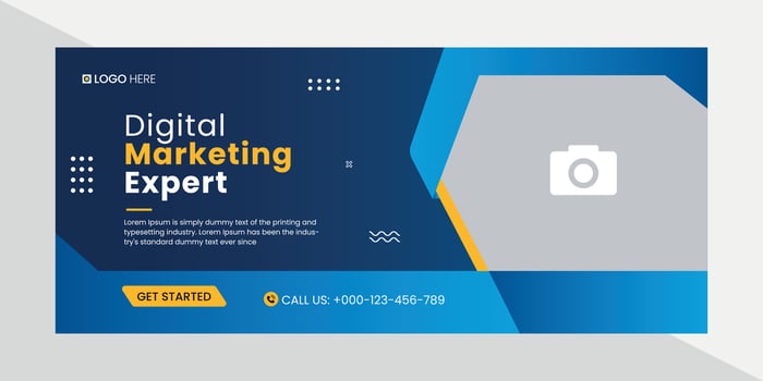 Digital marketing social media cover template, Creative business cover and banner vector desing, Editable web cover template, web banner, cover design
