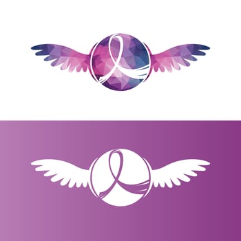 Pink ribbon breast cancer Vector illustration design.