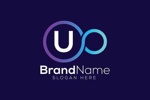 Letter U or U O Trendy and Professional Colorful infinity technology logo design vector template 1