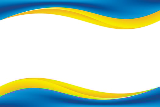Abstract Smooth Blue and Yellow Wavy Background Design vector