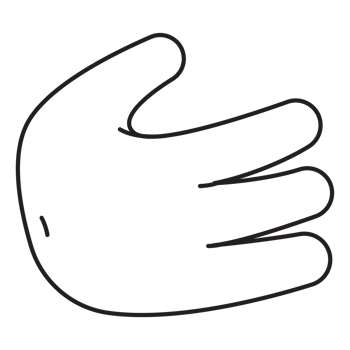 Hand Hand Gesture Outline 2D Illustrations png