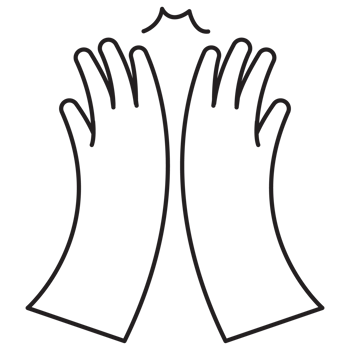 High Five Hand Gesture Outline 2D Illustrations png