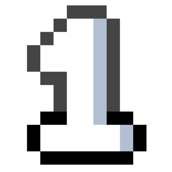 Pixel Number 1 With Black Line. png