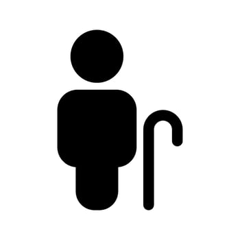Elder Icon Vector Symbol Design Illustration