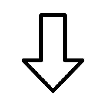 Down Icon Vector Symbol Design Illustration