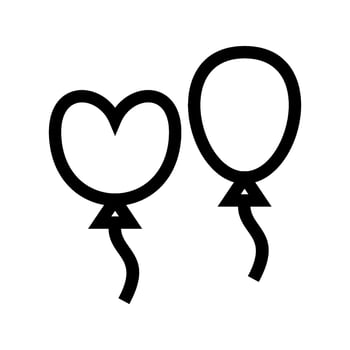 Decoration Balloons Icon Vector Symbol Design Illustration