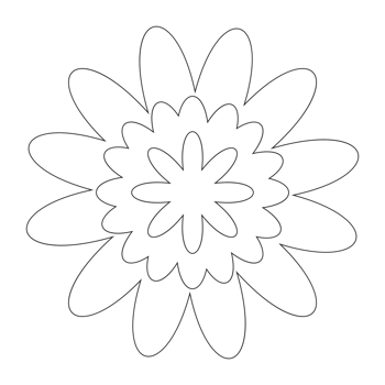 Flower 3 Cinco De Mayo Outline 2D Illustrations png