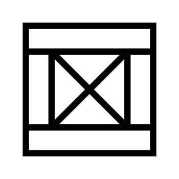 Wooden Box Icon Vector Symbol Design Illustration