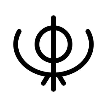 Sikhism Icon Vector Symbol Design Illustration