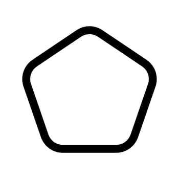 Pentagon Icon Vector Symbol Design Illustration