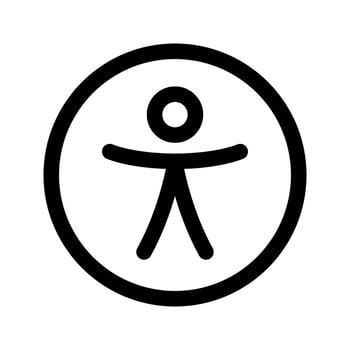 Accessibility Icon Vector Symbol Design Illustration