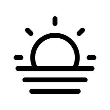 Sunset Icon Vector Symbol Design Illustration