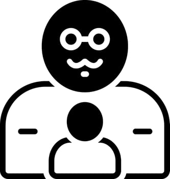 solid icon for father vector