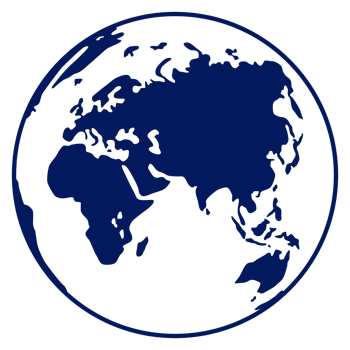 World Map on Globe Silhouette  for Icon, Symbol, App, Website, Pictogram, Logo Type, Art Illustration or Graphic Design Element. Format PNG