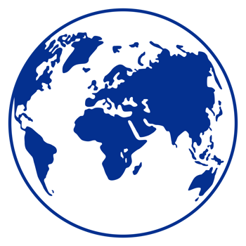 World Map on Globe Silhouette  for Icon, Symbol, App, Website, Pictogram, Logo Type, Art Illustration or Graphic Design Element. Format PNG