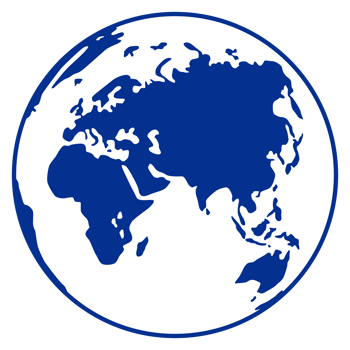 World Map on Globe Silhouette for Icon, Symbol, App, Website, Pictogram, Logo Type, Art Illustration or Graphic Design Element. Format PNG
