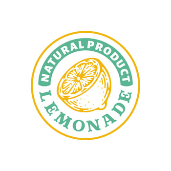 logo badge of lemon slice in vintage design. vector