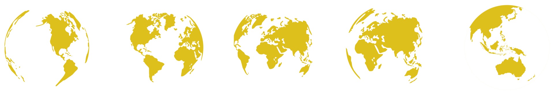 World Map on Globe Silhouette for Icon, Symbol, App, Website, Pictogram, Logo Type, Art Illustration or Graphic Design Element. Format PNG