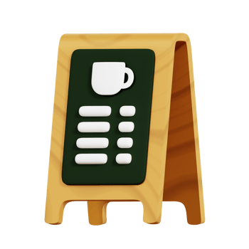 Coffee Shop 3D Icon png