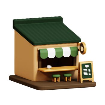 Coffee Shop 3D Icon png