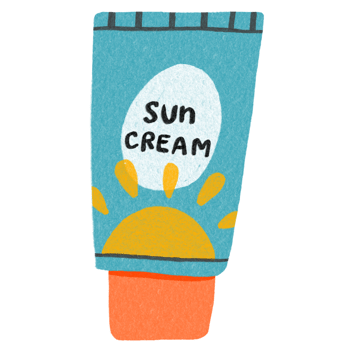 Bathroom Skincare Sun Cream Protection Illustration Hand Drawn Decorative Doodles png