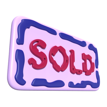 Sold 3D Illustration Icon png