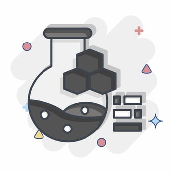 Icon Chemicals. related to Nuclear symbol. comic style. simple design editable. simple illustration vector