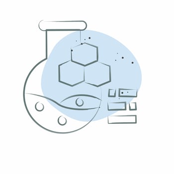 Icon Chemicals. related to Nuclear symbol. Color Spot Style. simple design editable. simple illustration vector