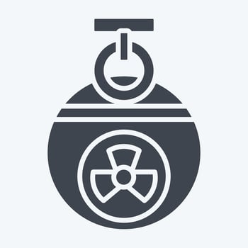 Icon Grenade. related to Nuclear symbol. glyph style. simple design editable. simple illustration vector
