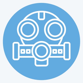 Icon Mask. related to Nuclear symbol. blue eyes style. simple design editable. simple illustration vector