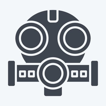 Icon Mask. related to Nuclear symbol. glyph style. simple design editable. simple illustration vector
