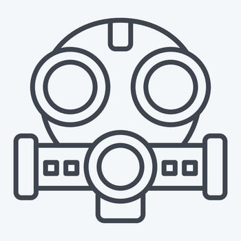Icon Mask. related to Nuclear symbol. line style. simple design editable. simple illustration vector
