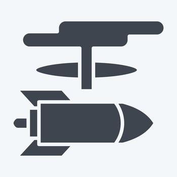 Icon Nuclear Weapon. related to Nuclear symbol. glyph style. simple design editable. simple illustration vector