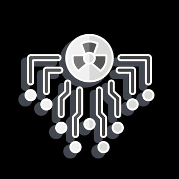 Icon Radiation. related to Nuclear symbol. glossy style. simple design editable. simple illustration vector