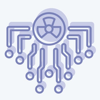 Icon Radiation. related to Nuclear symbol. two tone style. simple design editable. simple illustration vector