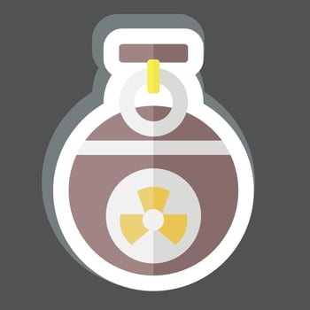 Sticker Grenade. related to Nuclear symbol. simple design editable. simple illustration vector